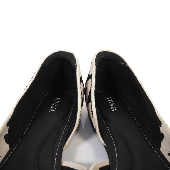 Vivaia Melia Pointed-Toe D'Orsay Flats Women 10.5 Ecru Tiger Print Sustainable - Picture 11 of 11
